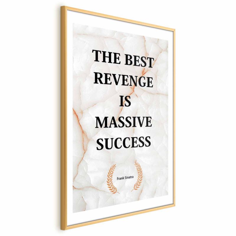 Plakat Artgeist Best Revenge 40x60 cm z ramą złotą 1 szt