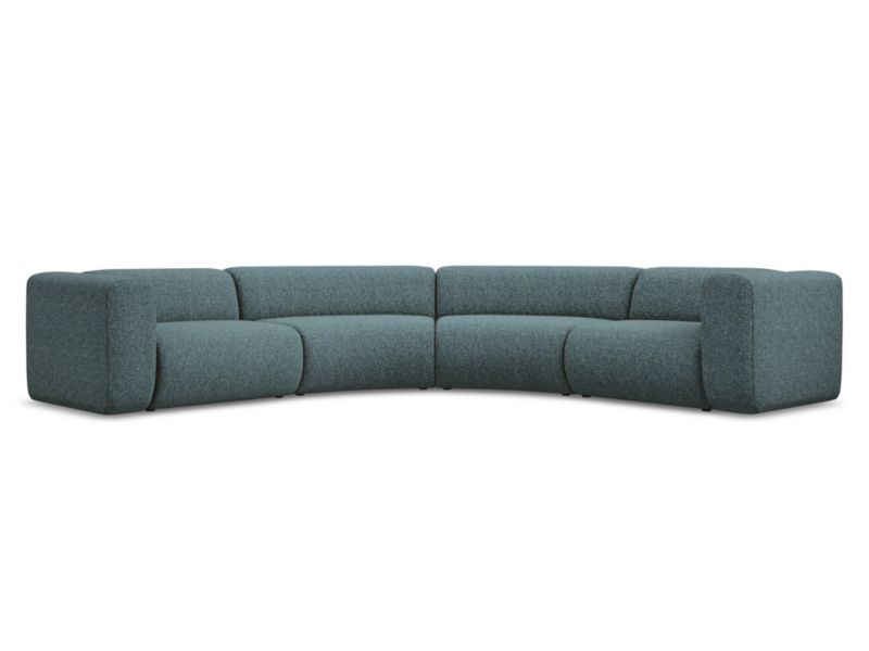Narożnik uniwersalny Makamii Ekahi z tkaniny strukturalnej 318x318 cm jeans 1 szt.