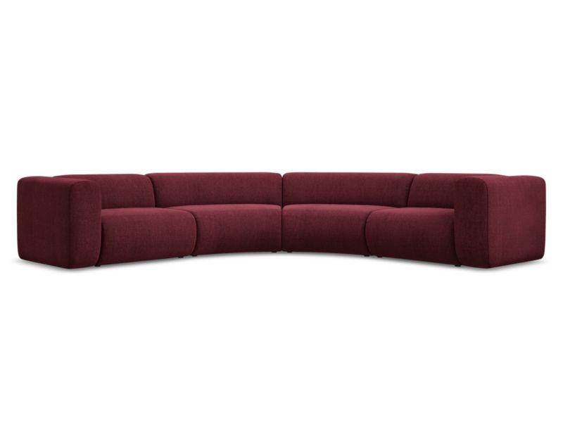 Narożnik uniwersalny Makamii Ekahi z tkaniny szenilowej 318x318 cm bordo 1 szt.