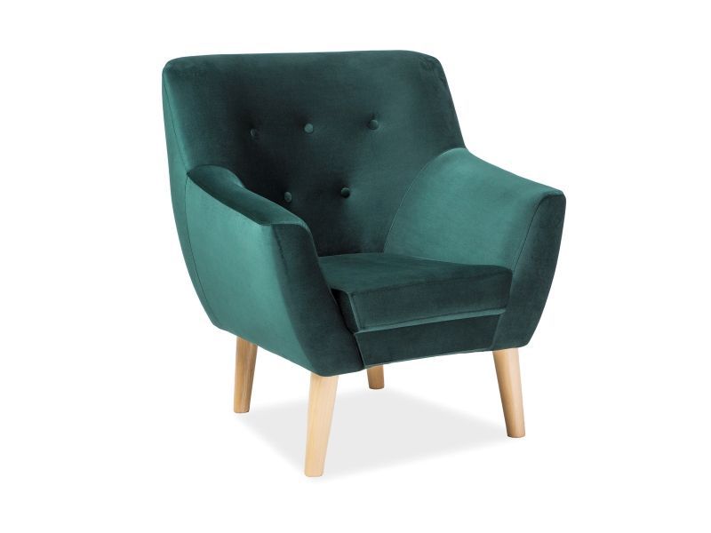 Fotel Signal NORDIC 1 VELVET zielony 1 szt