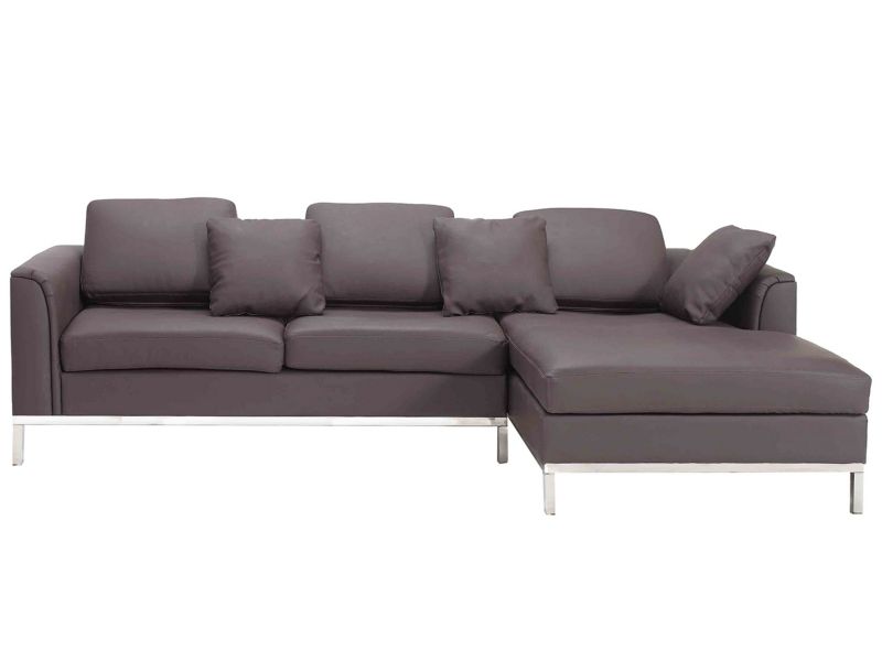 Sofa narożna lewostronna Oslo Brązowy Skóra naturalna Lewostronny 1 szt.