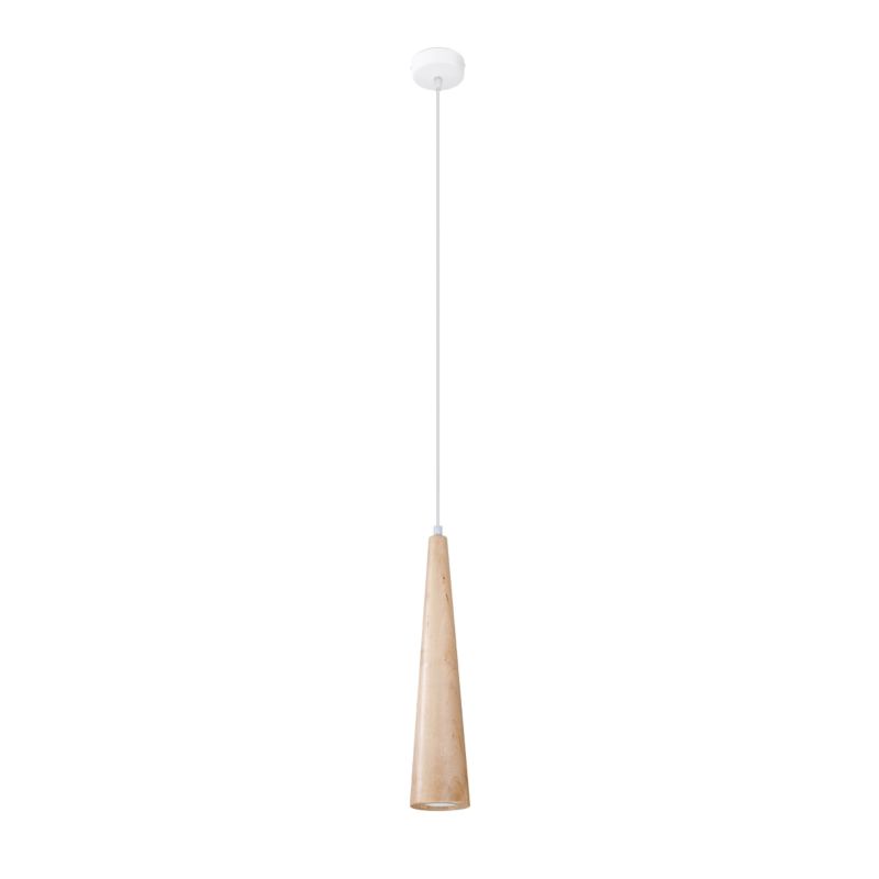 Lampa wisząca Sollux Lighting SULA 1 naturalne drewno 1 szt.