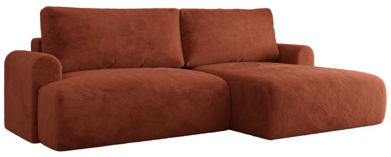Narożnik MKS Meble TONO L strona prawa pomarańczowy plusz 1szt.