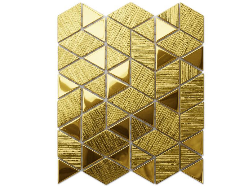Mozaika szklana Ilcom triangle diamond złota gold 26.3 x 30.3 cm 1 szt.