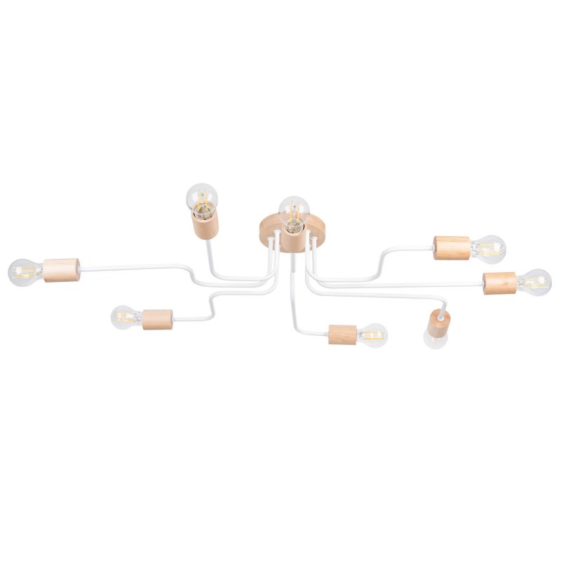 Żyrandol Sollux Lighting TIMBO 8 biały 1 szt.
