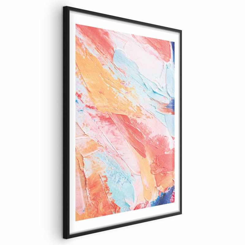 Plakat Artgeist Kolorowa Harmonia 40x60 cm z ramą czarną 1 szt