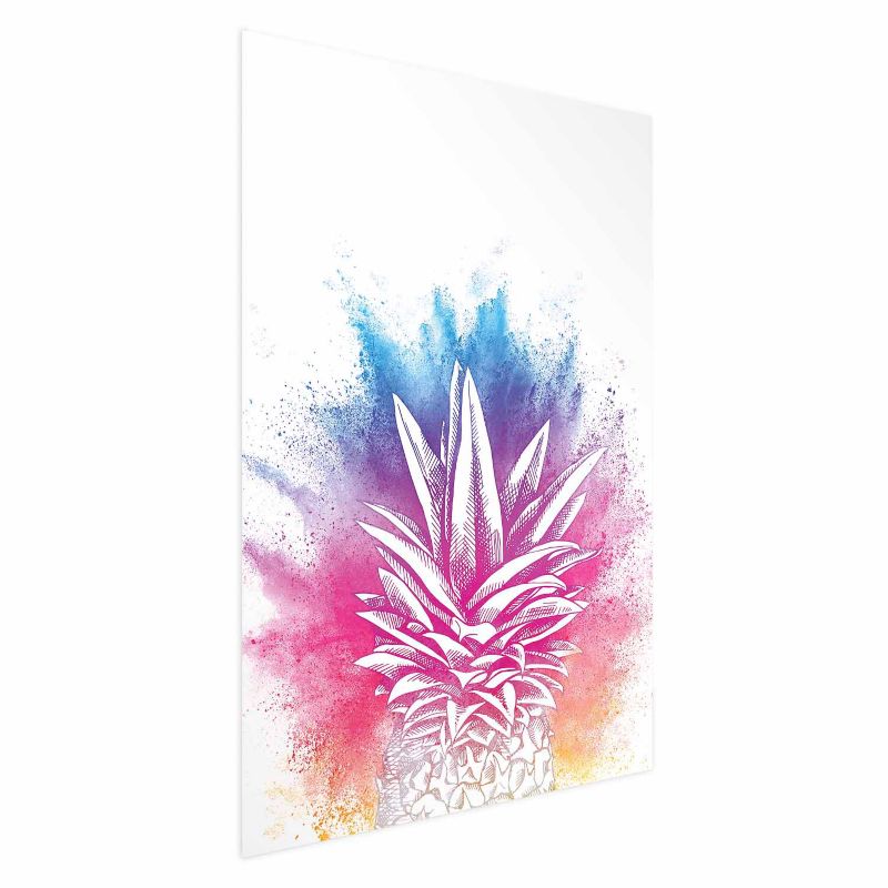 Plakat Artgeist Kolorowy ananas 60x90 cm bez ramy 1 szt