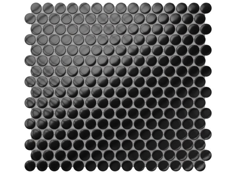 Mozaika ceramiczna Ilcom Penny Dots Czarna Mat Satyna 29.3 x 31.7 cm 1 szt.