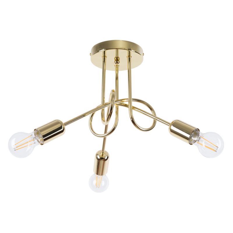 Żyrandol Sollux Lighting LOOP 3 złoty połysk 1 szt.