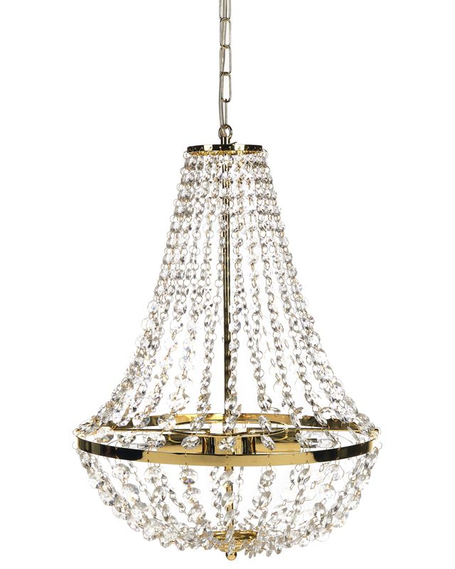 Żyrandol Diamante Metal Złoty 1 szt.