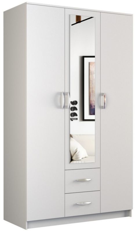 Szafa Topeshop Romana 120 Lustro 2 Szuflady 120cm Biel 52x120x205 cm 1 szt.