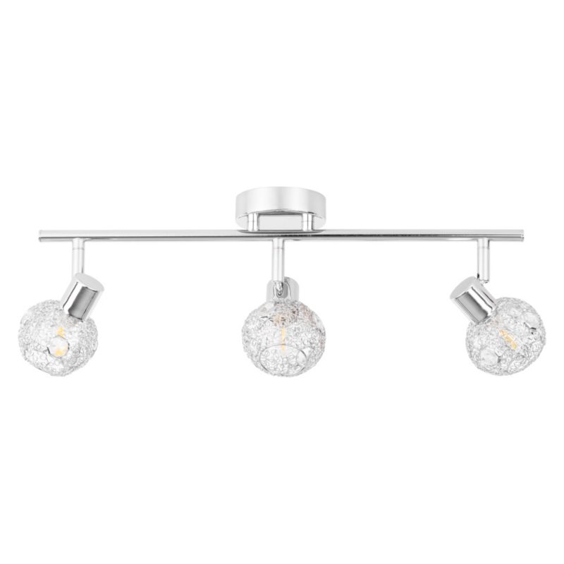 Lampa Sufitowa SPOT Light 3xG9 Max.28W Chrom z Dodatkiem Transparentnych Kryształów, Polski Producent, 1 szt.