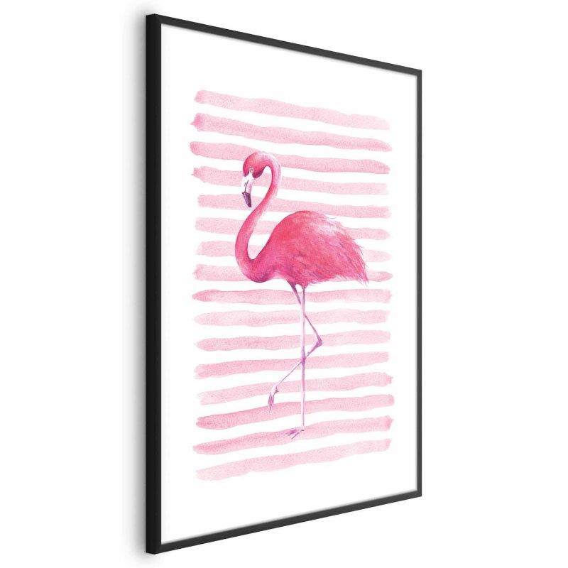 Plakat Artgeist Flaming i paski 21x30 cm z ramą czarną 1 szt