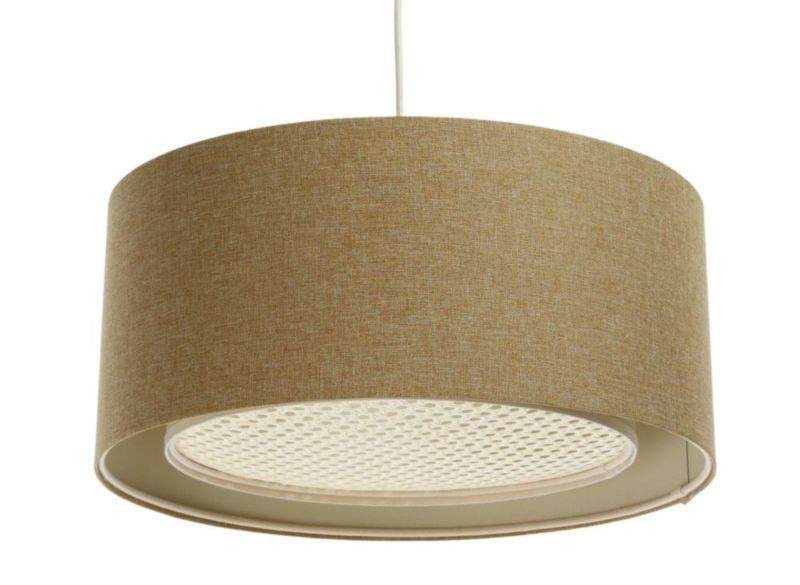 Lampa Bps Koncept wisząca ERUTAN RATTAN 50 żółta 1 szt