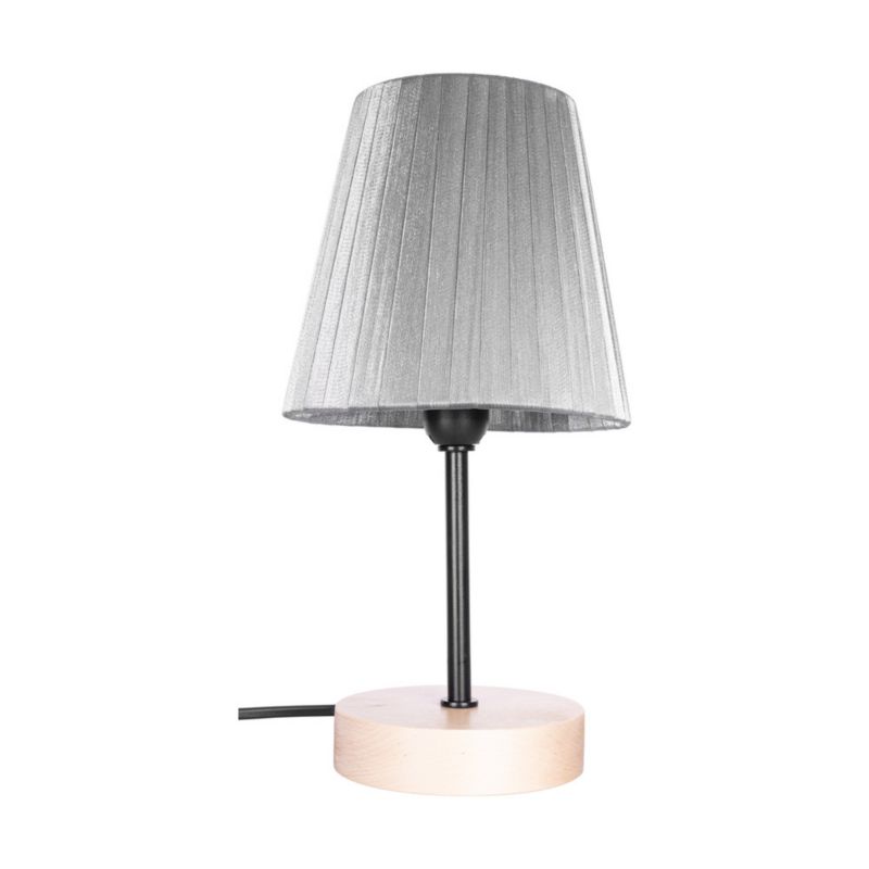 Drewniana Lampa Stołowa SPOT Light 1xE14 Max.25W Naturalna Brzoza FSC z Antracytowym wykończeniem, 1szt.