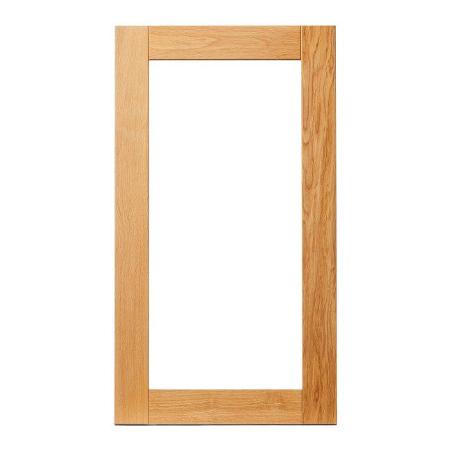 Front kuchenny do szafki wiszącej z przeszkleniem GoodHome Verbena 49,7 x 89,5 cm dąb naturalny