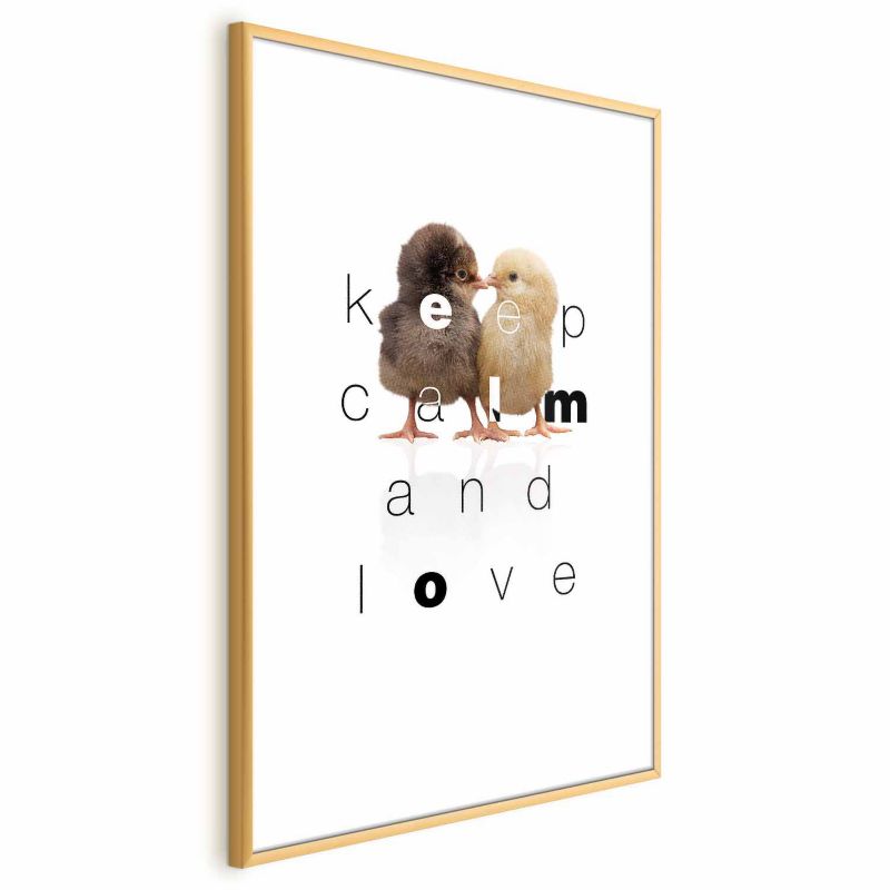Plakat Artgeist Keep Calm 40x60 cm z ramą złotą 1 szt
