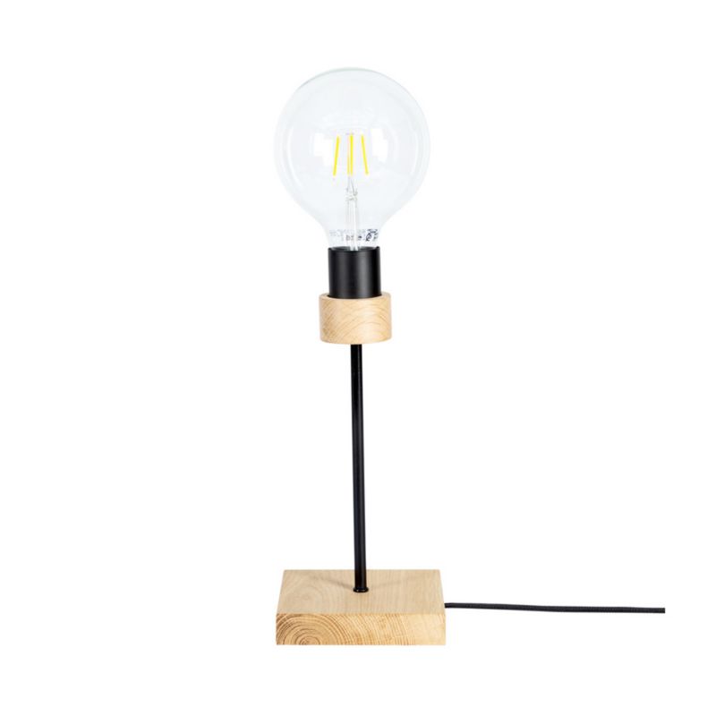 Drewniana Lampa Stołowa SPOT Light 1xE27 Max.25W Dąb Olejowany FSC w Nowoczesnym Stylu, Polski Producent, 1 szt.