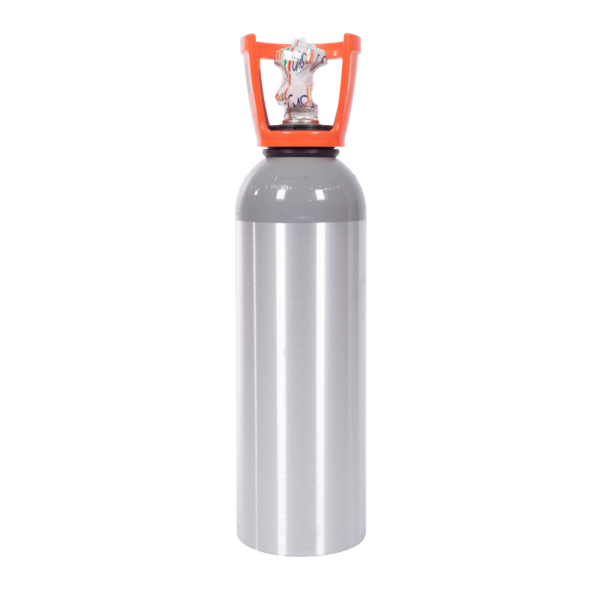 Butla aluminiowa z CO2 4 kg. Butla GasMarine z dwutlenkiem węgla spożywczym. Nowa butla z gazem. Gastronomia, napoje gazowane.