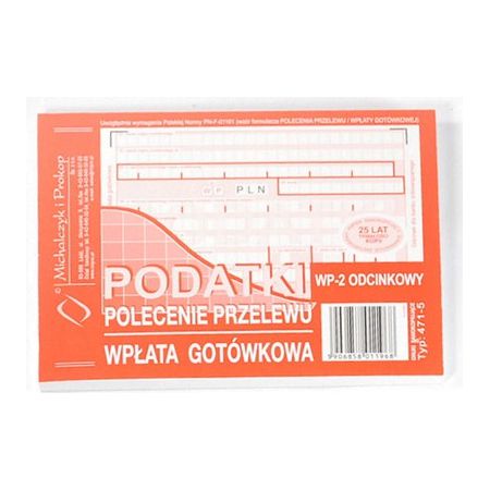polecenie przelewu a6 podatki 2skł 471-5