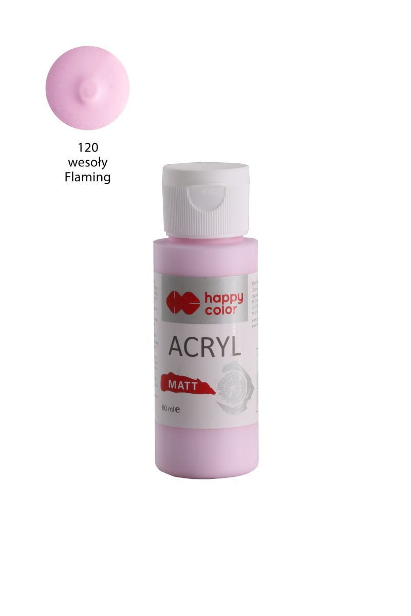 Farba akrylowa Matt, 60 ml, wesoły Flaming, Happy Color