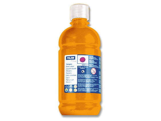Farba Tempera 500ml Pomarańczowa Milan
