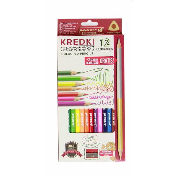 KREDKA 12 KOL ÓŁW TRO+1 DWUSTRONNA ZŁ/SREBRO Z TEMPERÓWKĄ