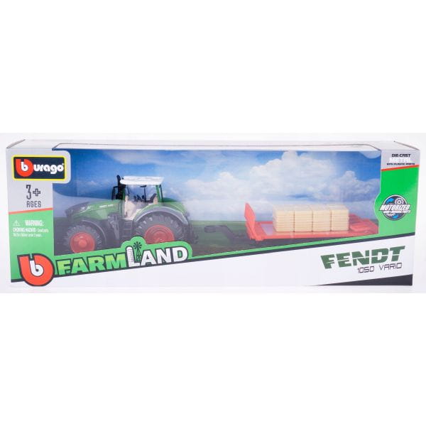 TRACTOR FENDT 1050 WITH BALE