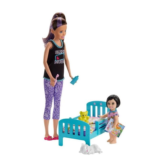 Barbie Lalka Skipper Opiekunka- Zestaw z łóżeczkiem, Mattel GHV88 (asst.FHY97)