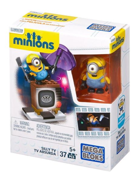 Klocki Mega Bloks Minionki Walka na Śnieżki 26 el./ Silly TV 37 el.