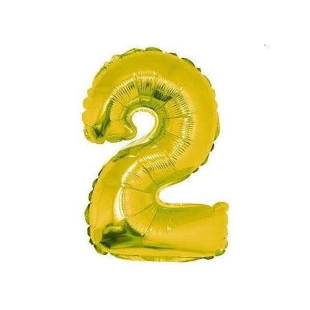 BALON FOLIA CYFRA 2 ZŁOTY 35CM