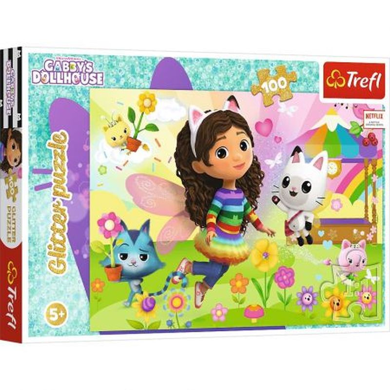 PUZZLE 100 GLITTER GABBBYS Trefl