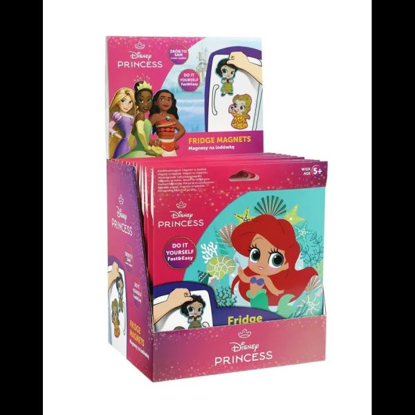 DISNEY CORE - MAGNES NA LODÓWKĘ - MIX 2 WZORÓW - DISPLAY 12 SZTUK - PRINCESS