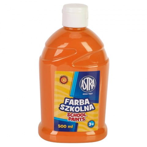 Farba Szkolna Plakatowa 500ml Pomarańczowa Astra