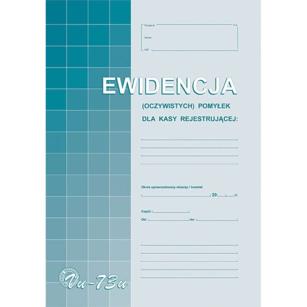 EWID.A4 /OCZYWISTYCH/ POMYŁEK DLA KAS FISK. VU73U