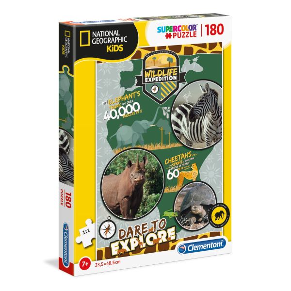 Clementoni Puzzle 180 el. NG Wildlife Expedition
