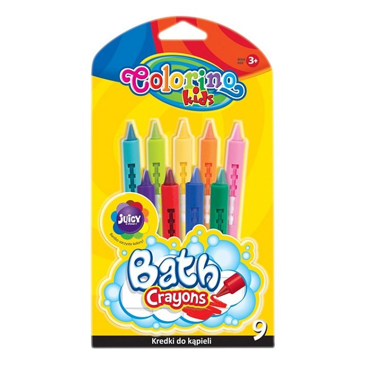 Kredki do kąpieli 9 kolorów Colorino