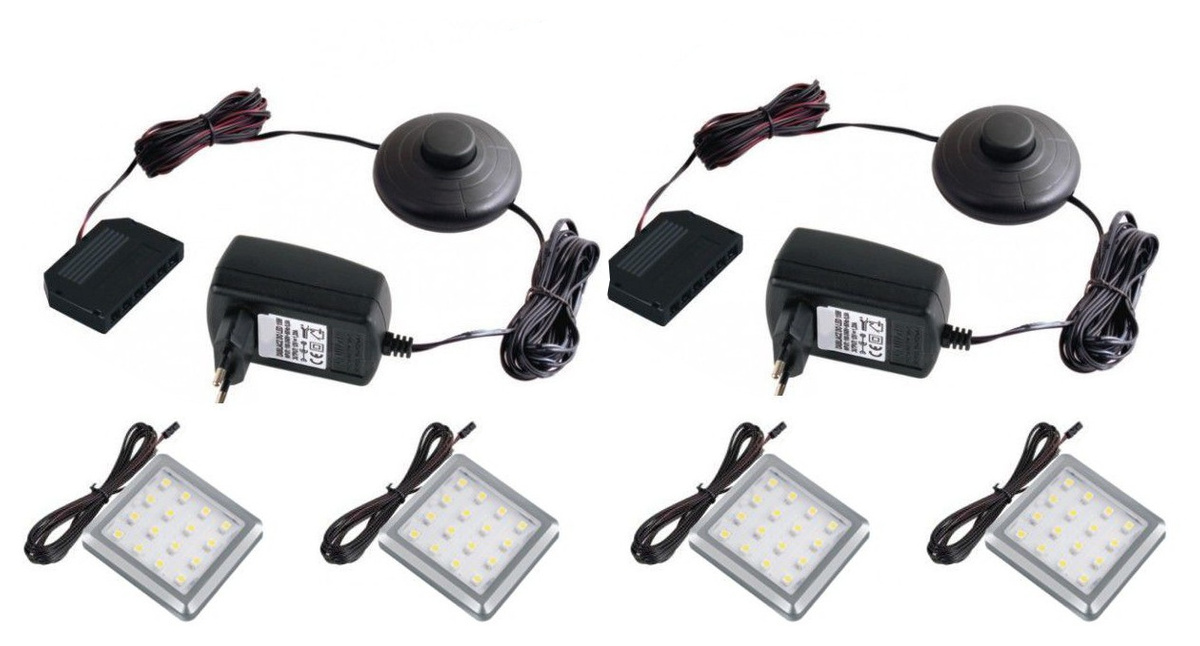 Oświetlenie podszafkowe LED SQUARE 4 białe ciepłe