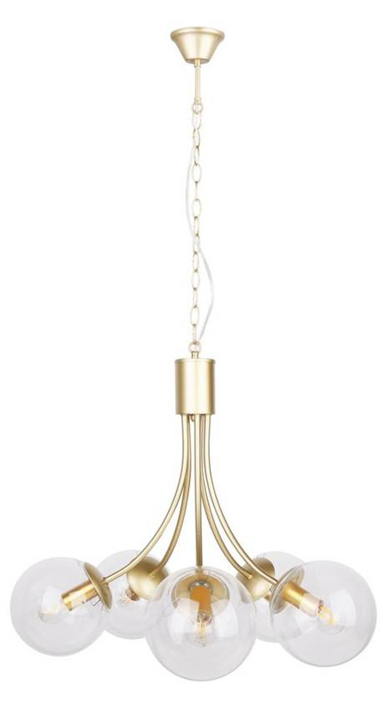 Żyrandol złoty 5xE14 60cm Dani