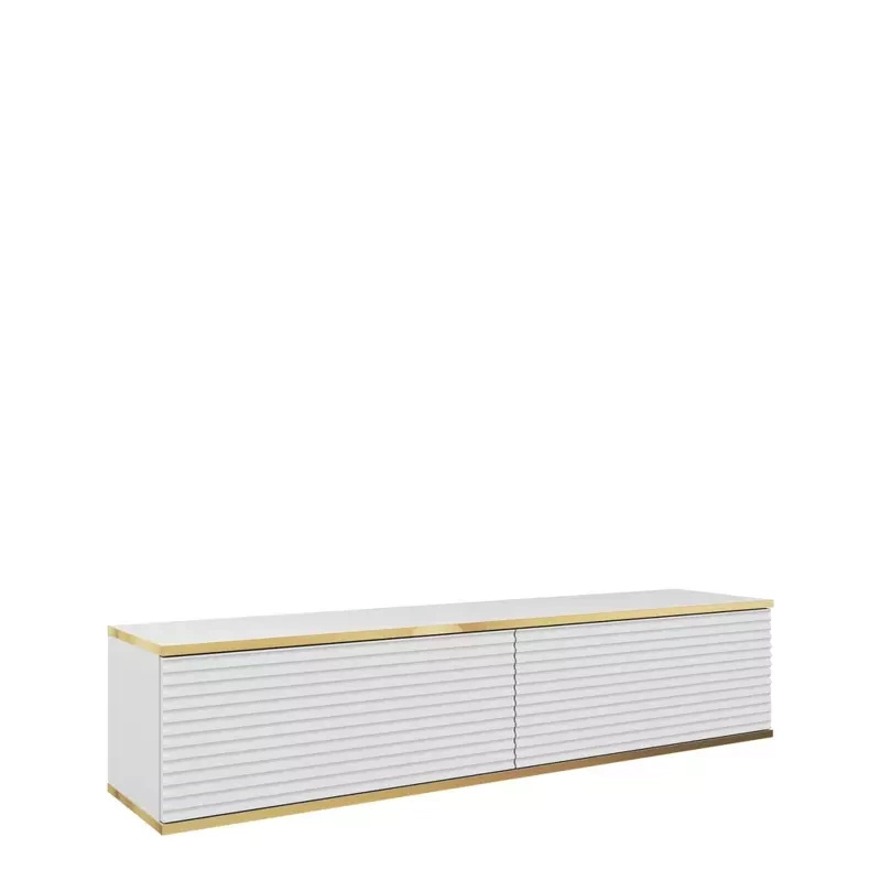 Szafka RTV w kolorze białym 135 cm MDF ORVIETO