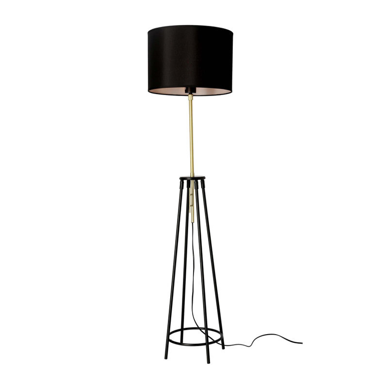 Lampa podłogowa Tegola matowa czarno-złota