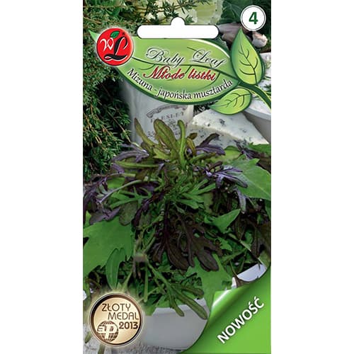 1 szt, Kapusta Mizuna, mix - Baby Leaf - Nasiona: Ilość w opakowaniu: 0.5 g