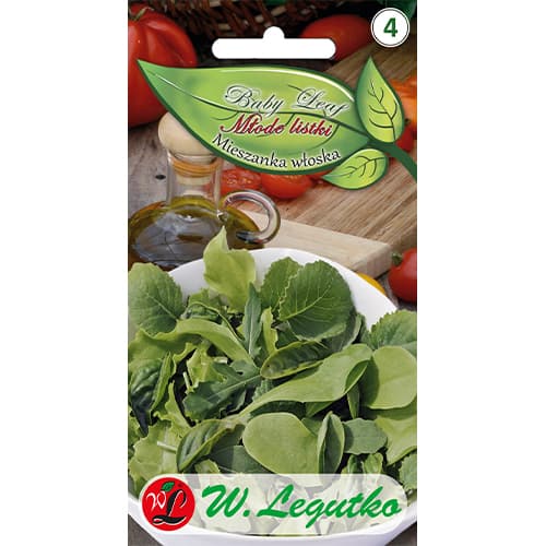 1 szt, Mieszanka włoska - Baby Leaf - Nasiona: Ilość w opakowaniu: 1.5 g
