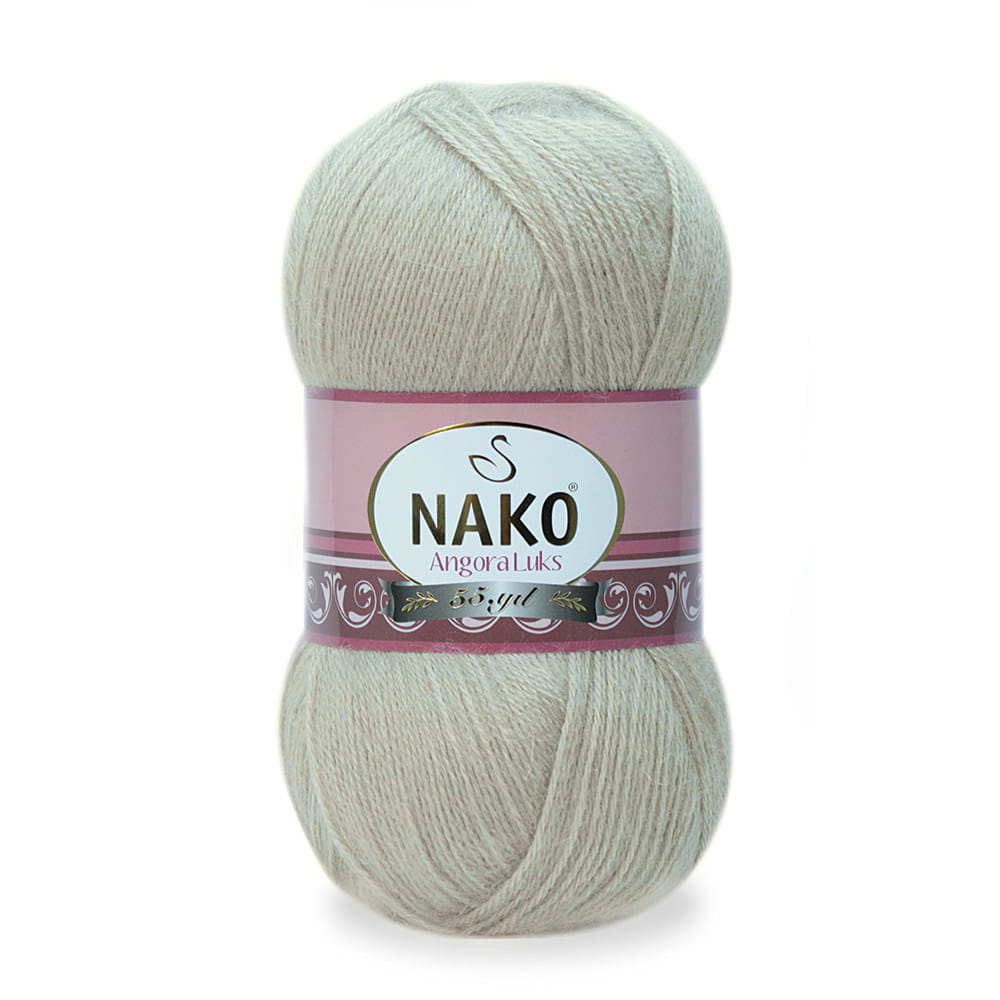 Włóczka NAKO ANGORA LUKS 100g kolor: 11031/ szary beż