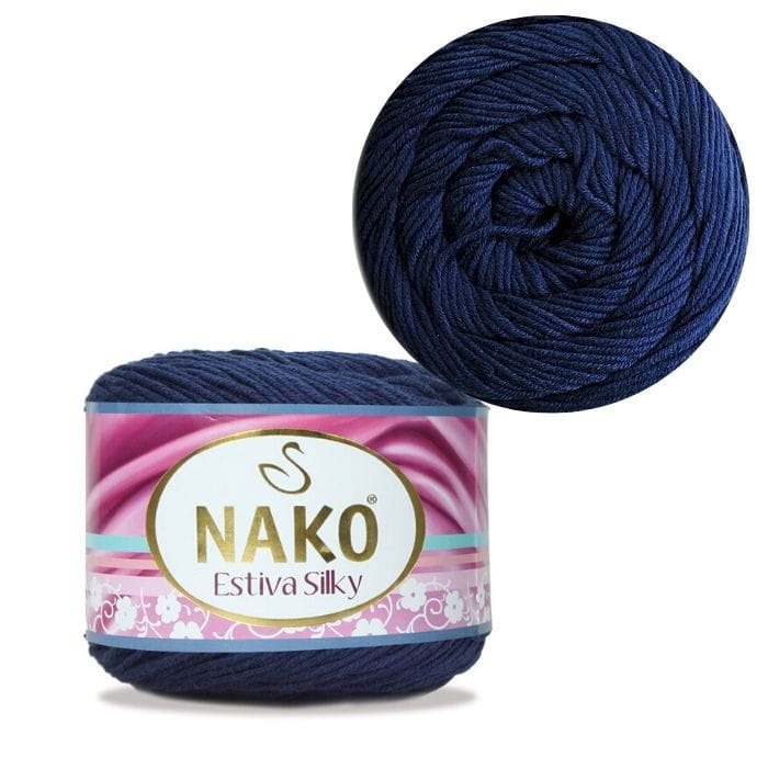 Włóczka Nako Estiva Silky kol. 6955 granatowy