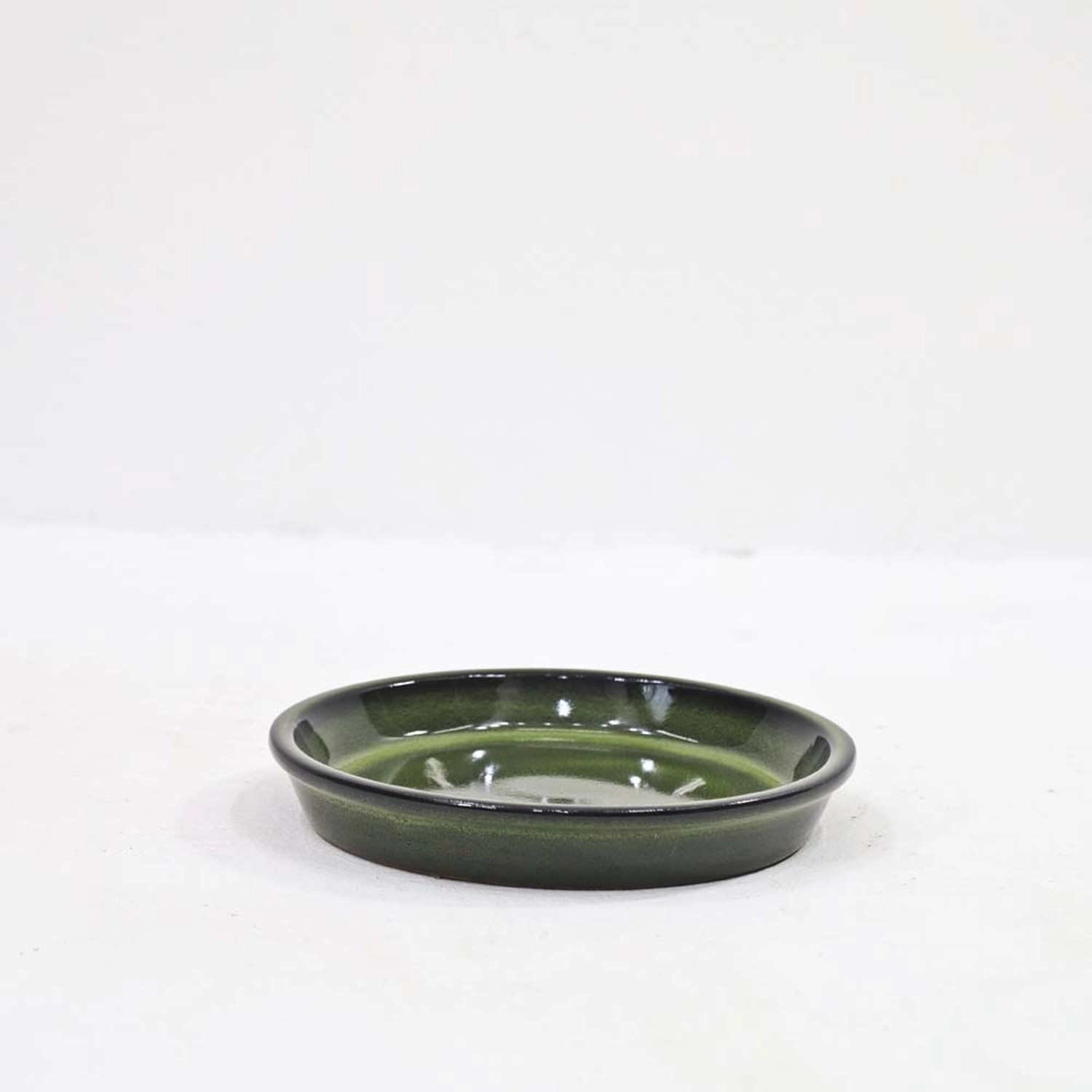 Podstawka ceramiczna szkliwiona zieleń - 18 cm
