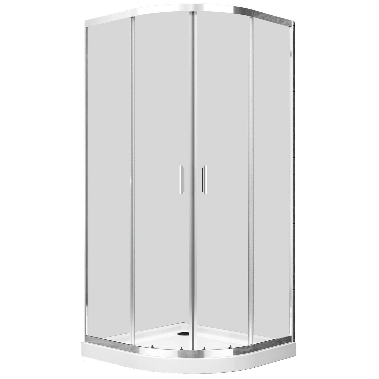 Liveno Kabina półokrągła Supra 80 chrom brodzik niski