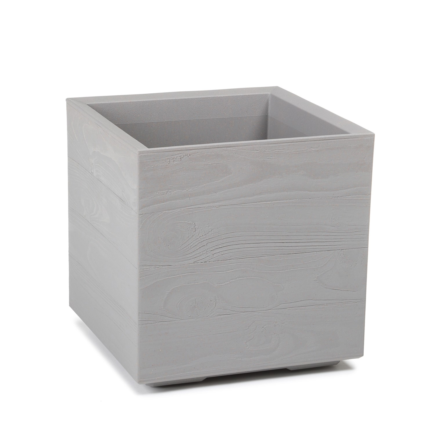 Kwietnik Karo Eco wood szara - 40 cm