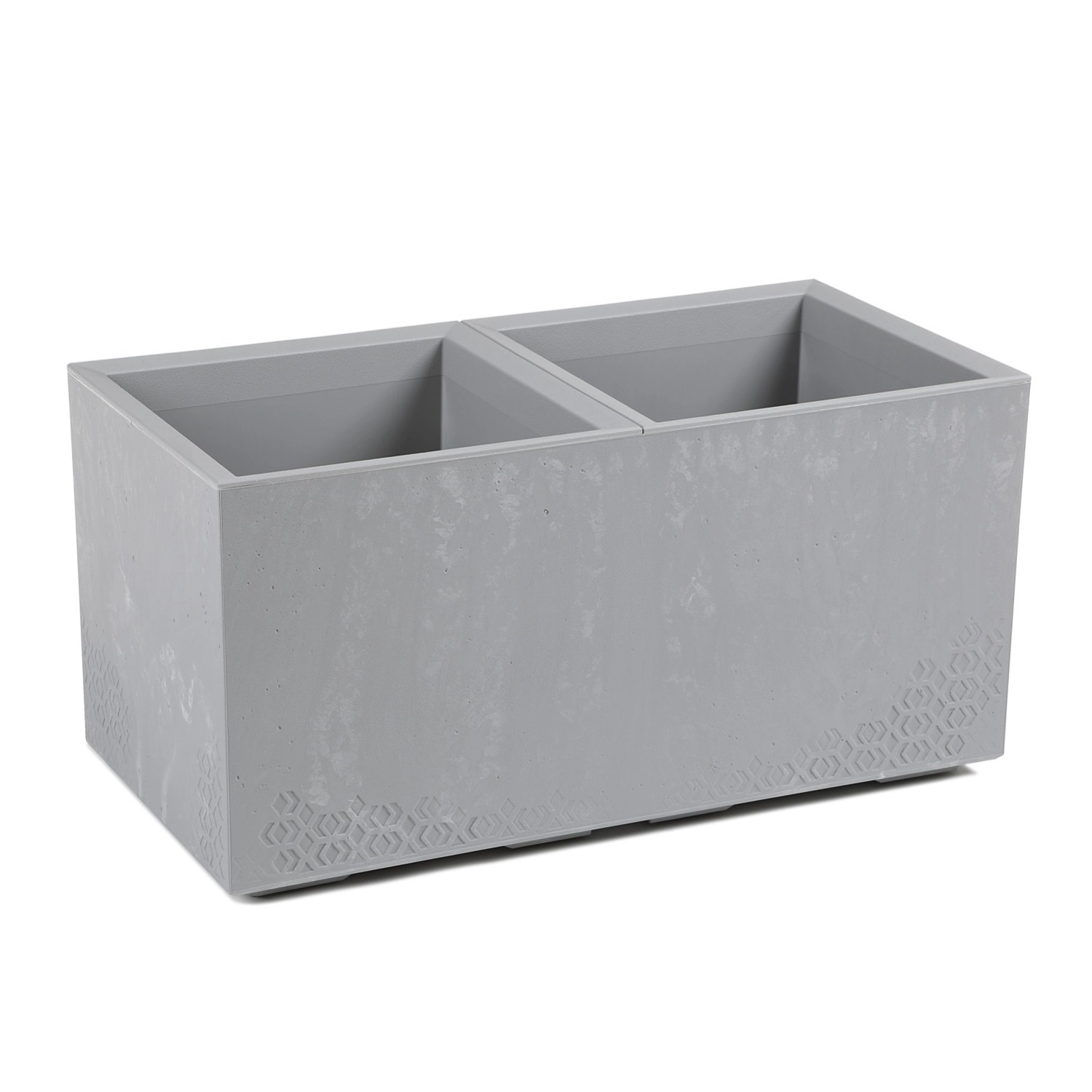 Kwietnik Karo beton szary recycled wym. 80x40 cm