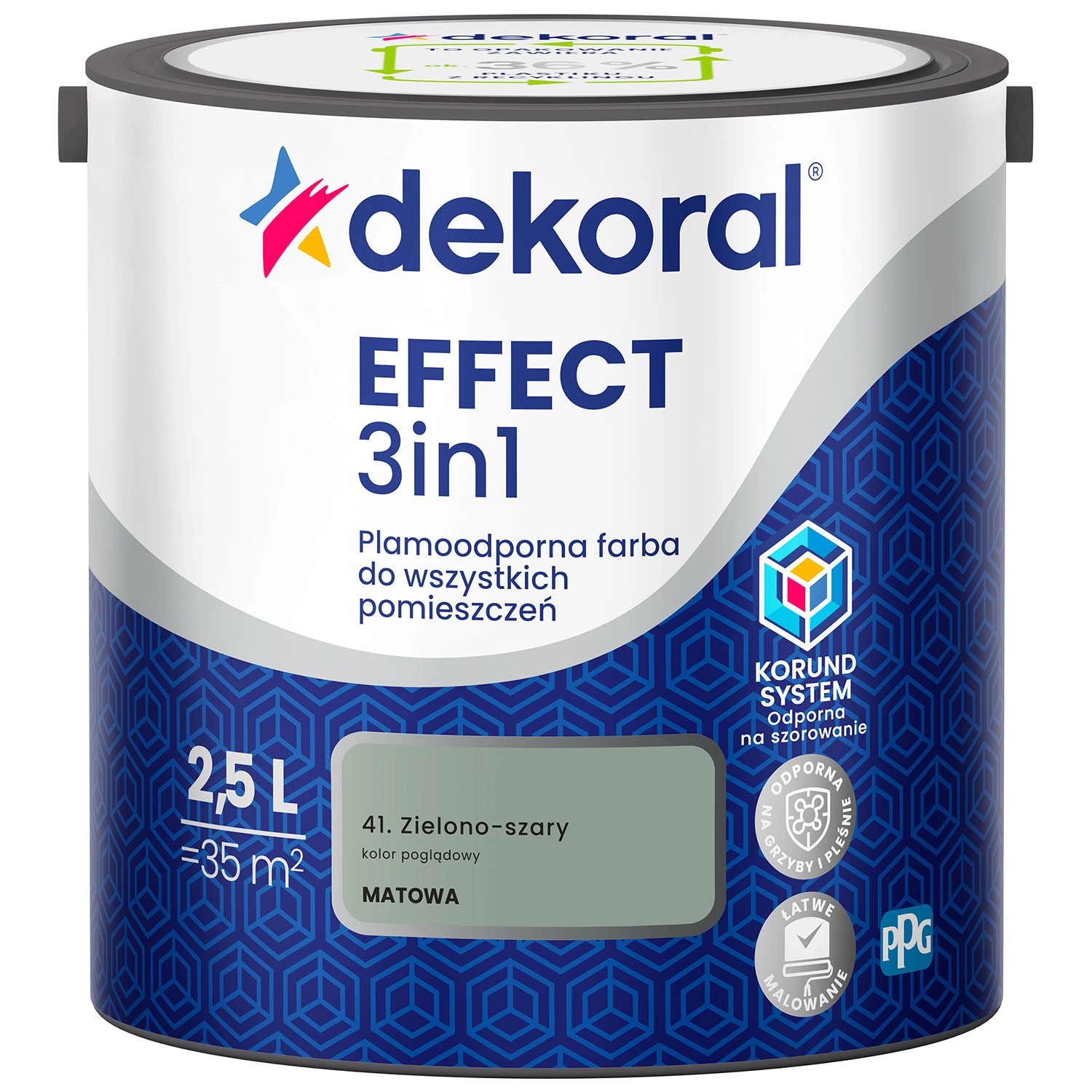 Farba Dekoral Effect 3w1 zielono-szary 2,5l